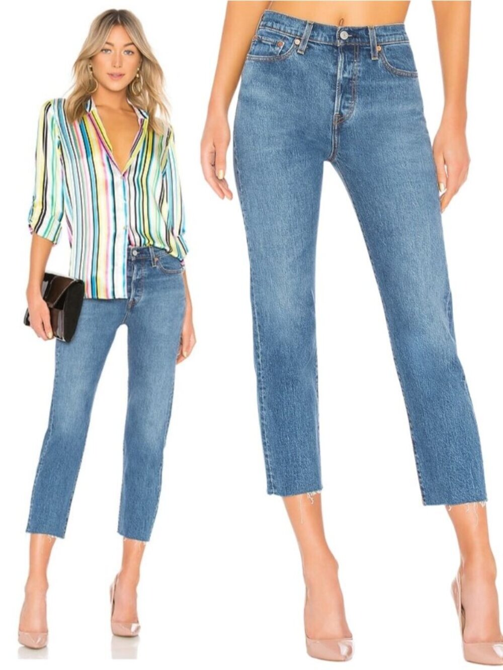 LEVI'S Premium Wedgie Straight Jean Size 26 Love Triangle